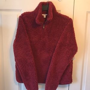 Sonoma Women’s Maroon Sherpa Quarter Zip